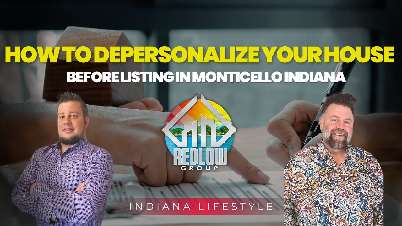 Depersonalized living room before listing — neutral staging Monticello Indiana home for sale